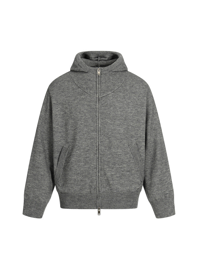 FELPA DC+ CARDIGAN IN MAGLIA CON CAPPUCCIO E ZIP