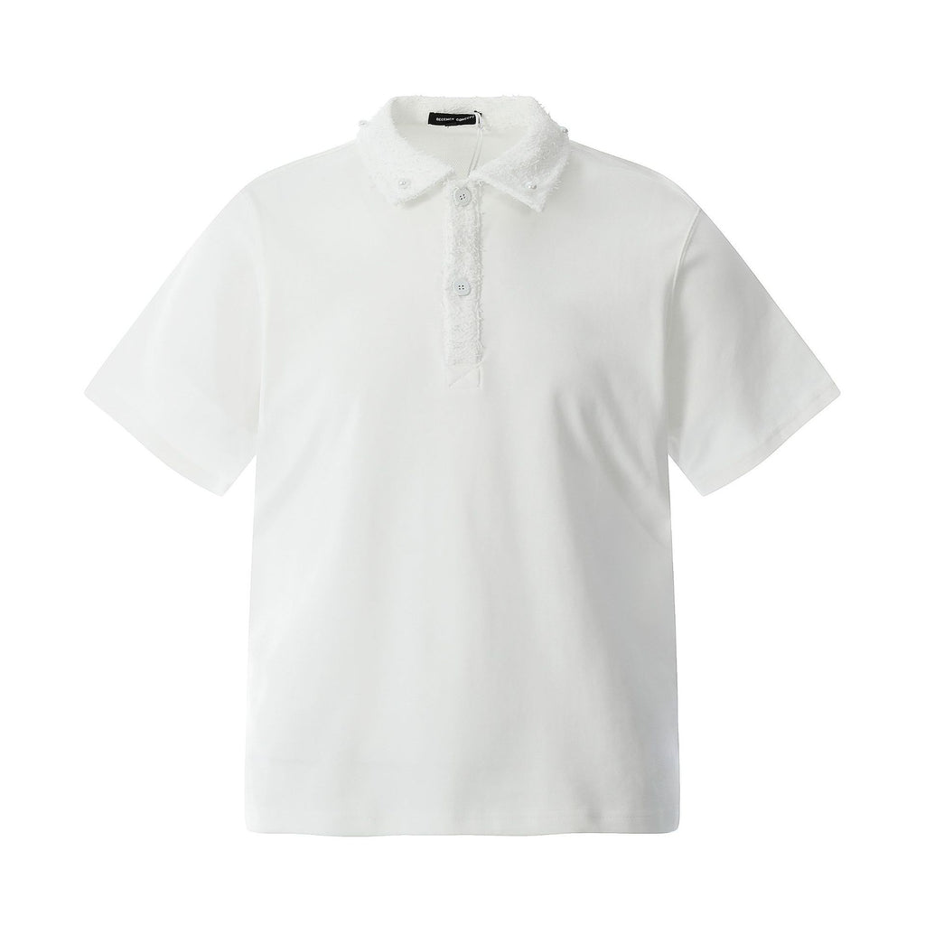 POLO DC+ CON COLLO TEXTURIZZATO A CONTRASTO