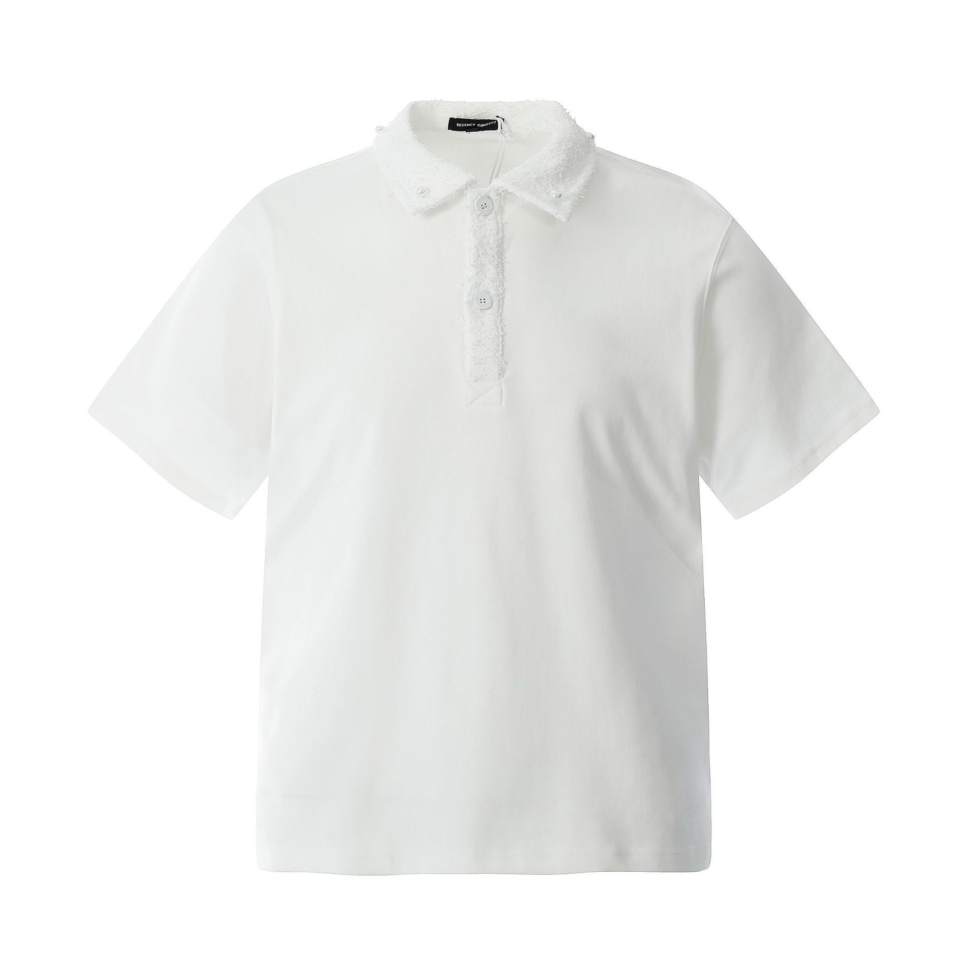 POLO DC+ CON COLLO TEXTURIZZATO A CONTRASTO