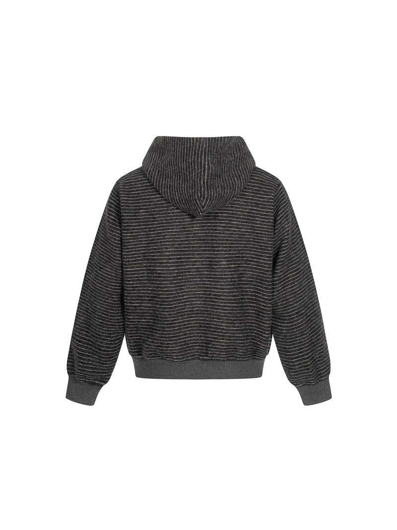 FELPA DC+ CARDIGAN CON CAPPUCCIO