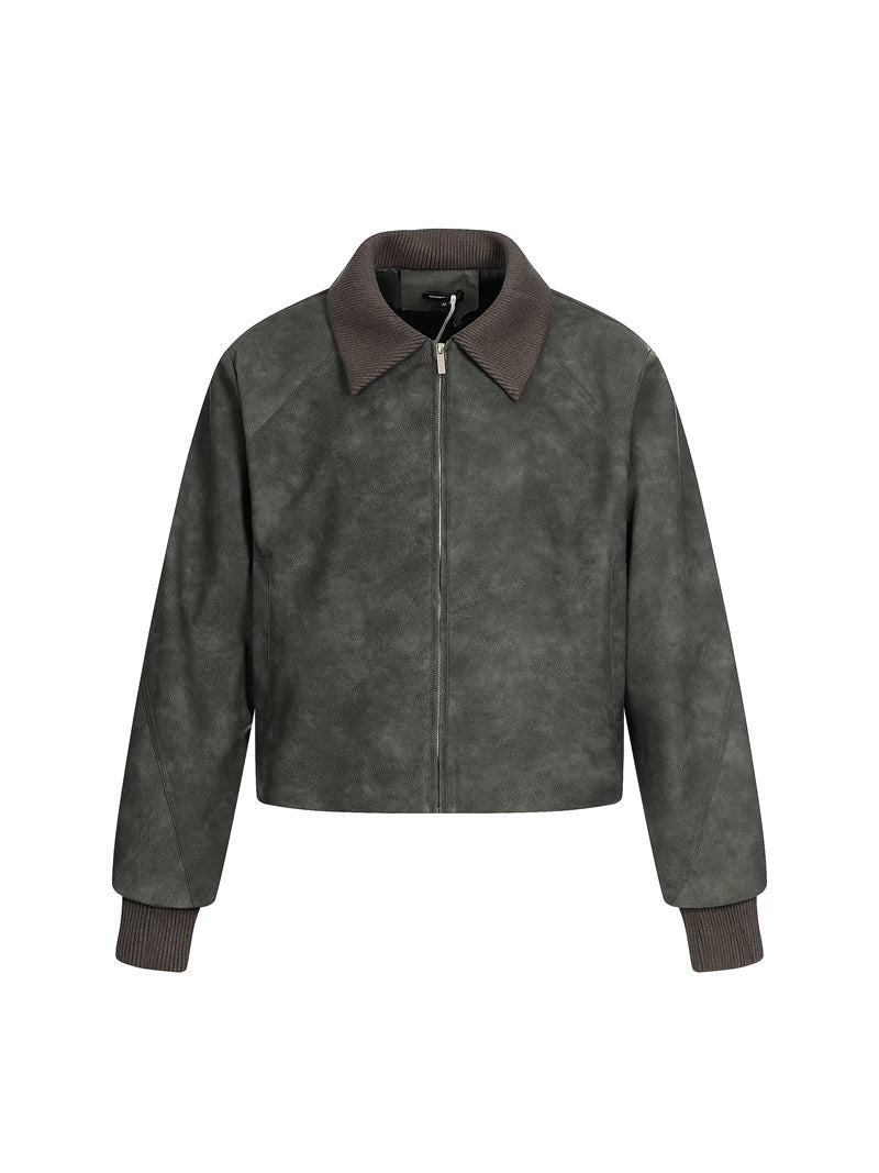 GIACCA DC+ PATCHWORK IN PELLE CON COLLETTO