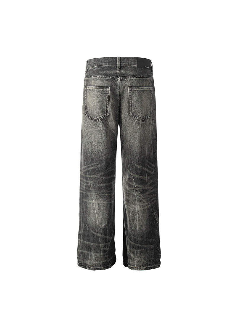 JEANS DC+ GAMBA DRITTA NERO/GRIGIO TEXTURE
