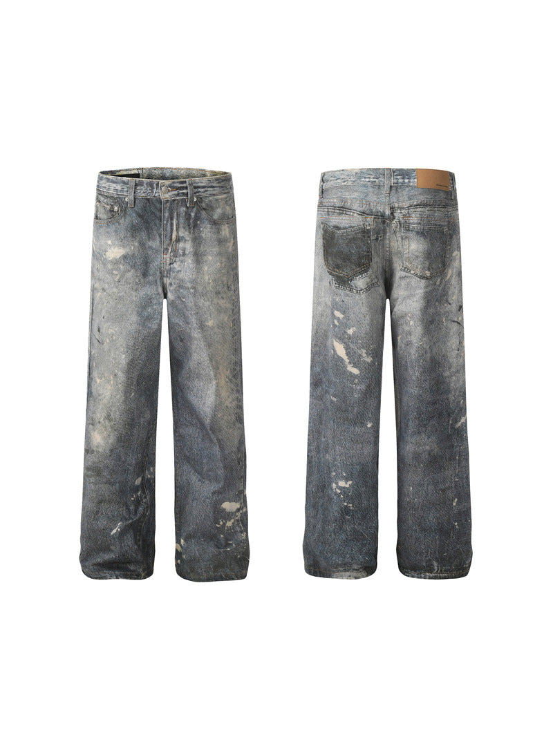 JEANS DC+ EFFETTO VERNICE GAMBA LEGGERMENTE SVASATA