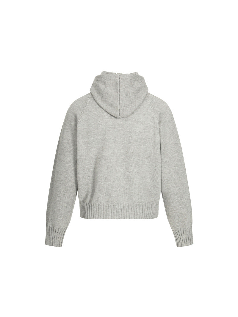 MAGLIONE DC+ CARDIGAN CON CAPPUCCIO E ZIP