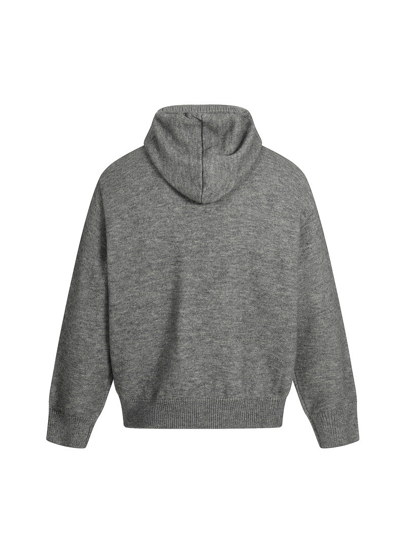 FELPA DC+ CARDIGAN IN MAGLIA CON CAPPUCCIO E ZIP