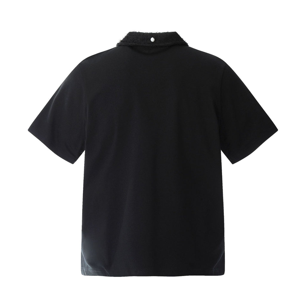 POLO DC+ CON COLLO TEXTURIZZATO A CONTRASTO