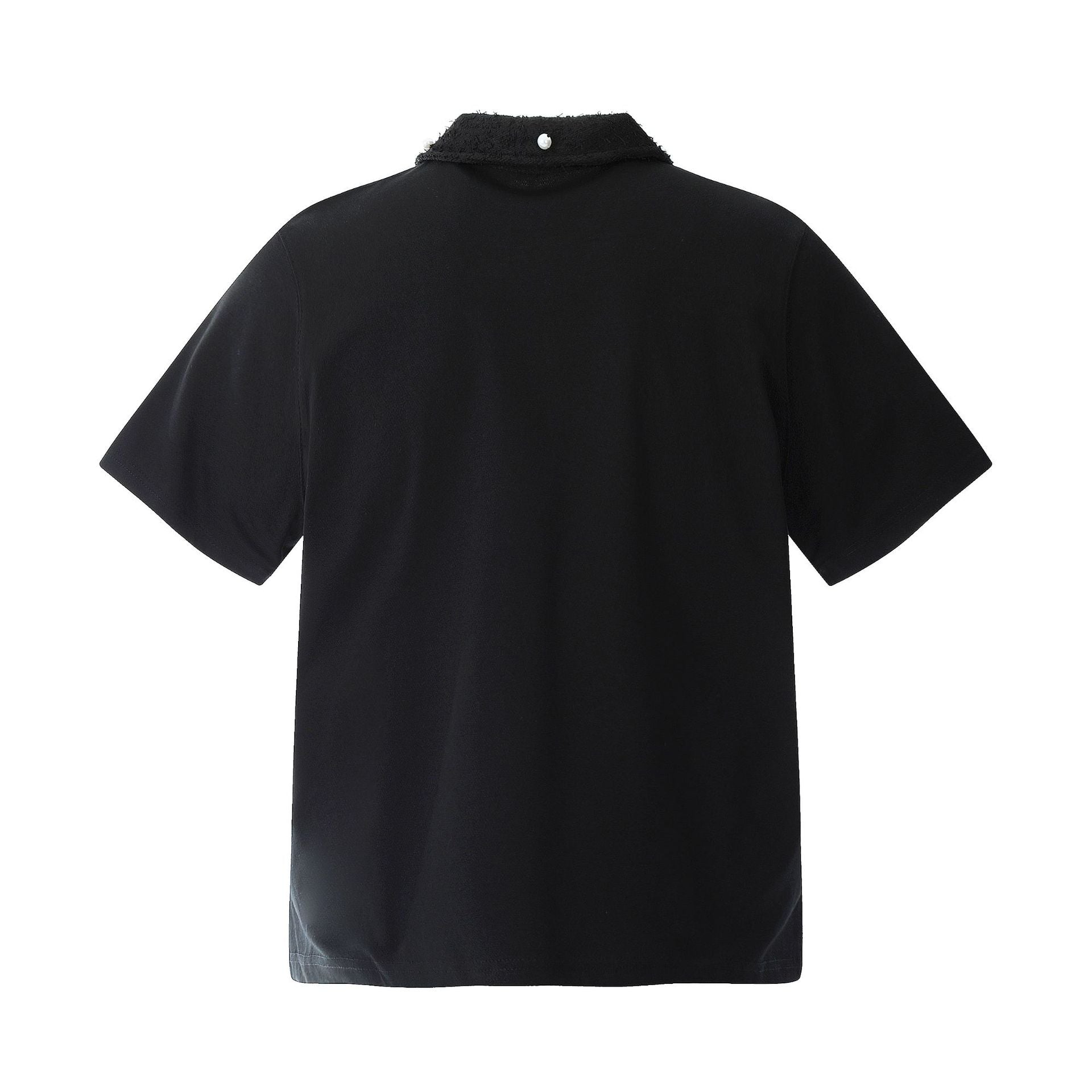 POLO DC+ CON COLLO TEXTURIZZATO A CONTRASTO