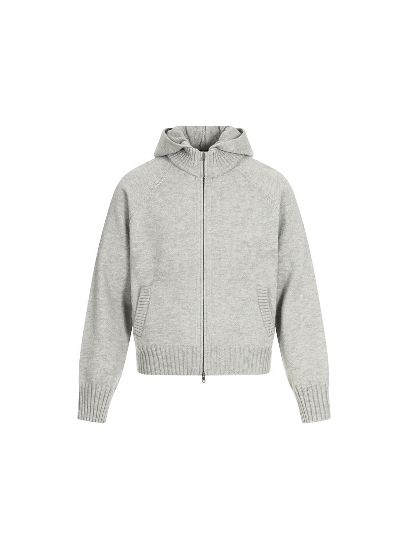 MAGLIONE DC+ CARDIGAN CON CAPPUCCIO E ZIP