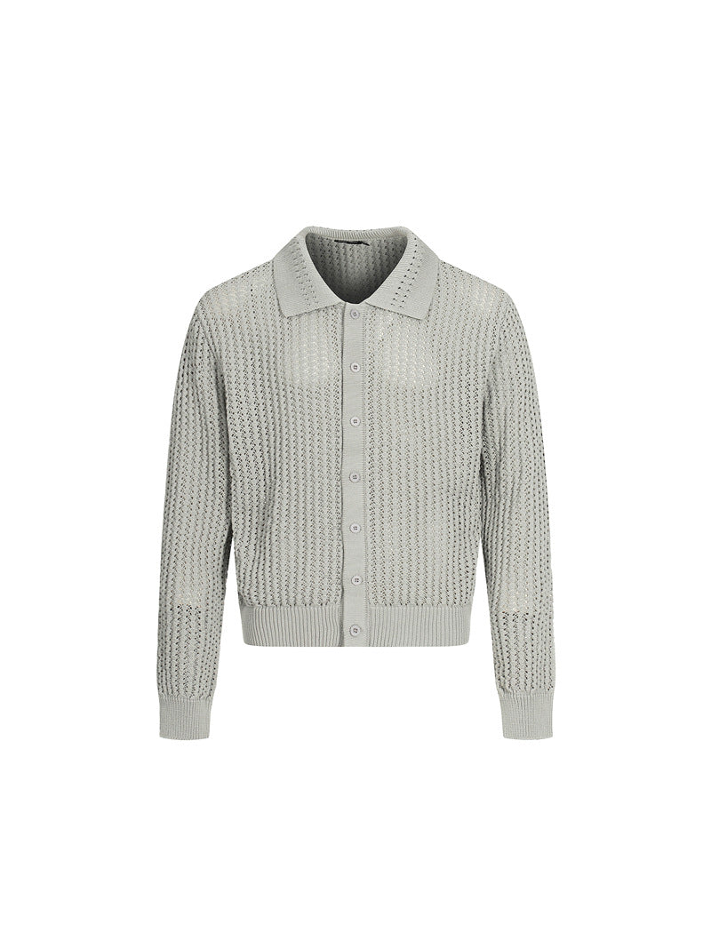 MAGLIONE DC+ CARDIGAN IN MAGLIA TRAFORATA