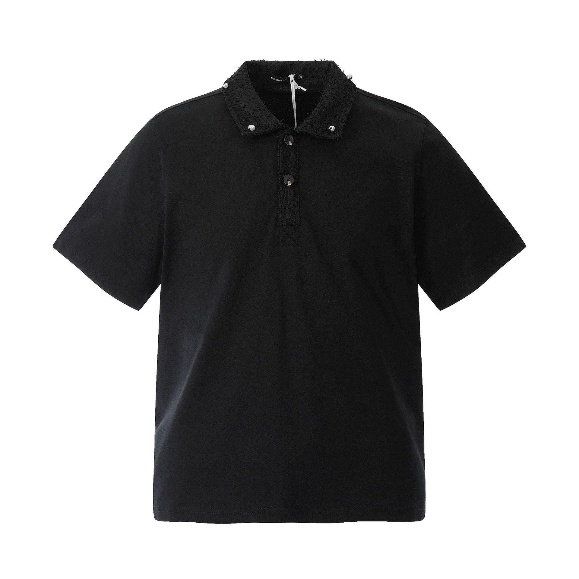 POLO DC+ CON COLLO TEXTURIZZATO A CONTRASTO