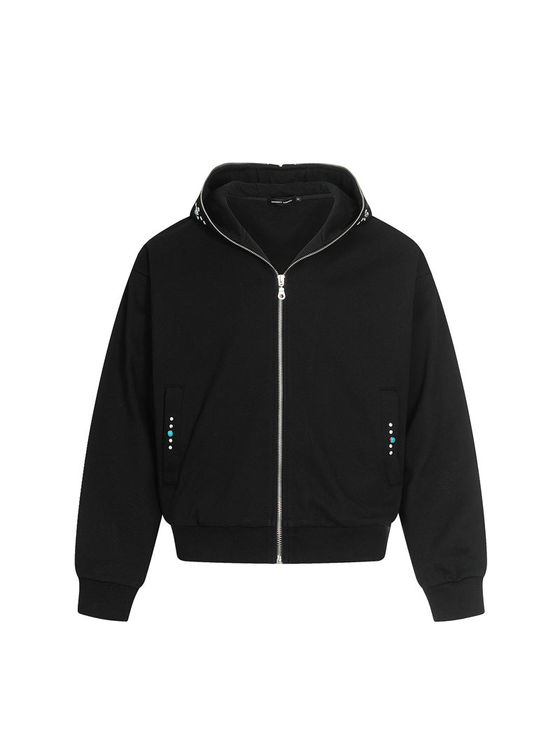 FELPA DC+ CON CAPPUCCIO RETRÒ BOXY