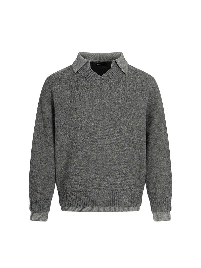 MAGLIONE DC+ UNISEX A STRATI CON COLLETTO AMPIO