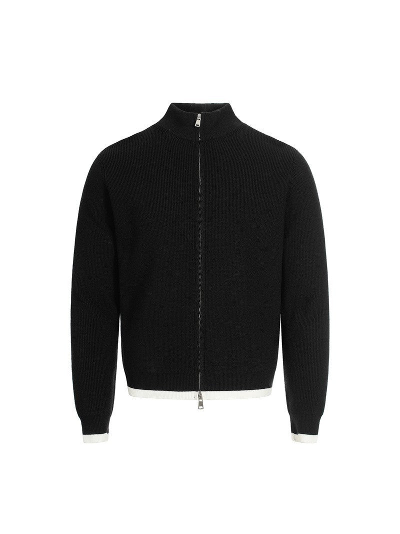 MAGLIONE CARDIGAN CON COLLO ALTO