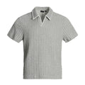 POLO DC+ IN MAGLIA A COSTINE CON COLLO A CONTRASTO