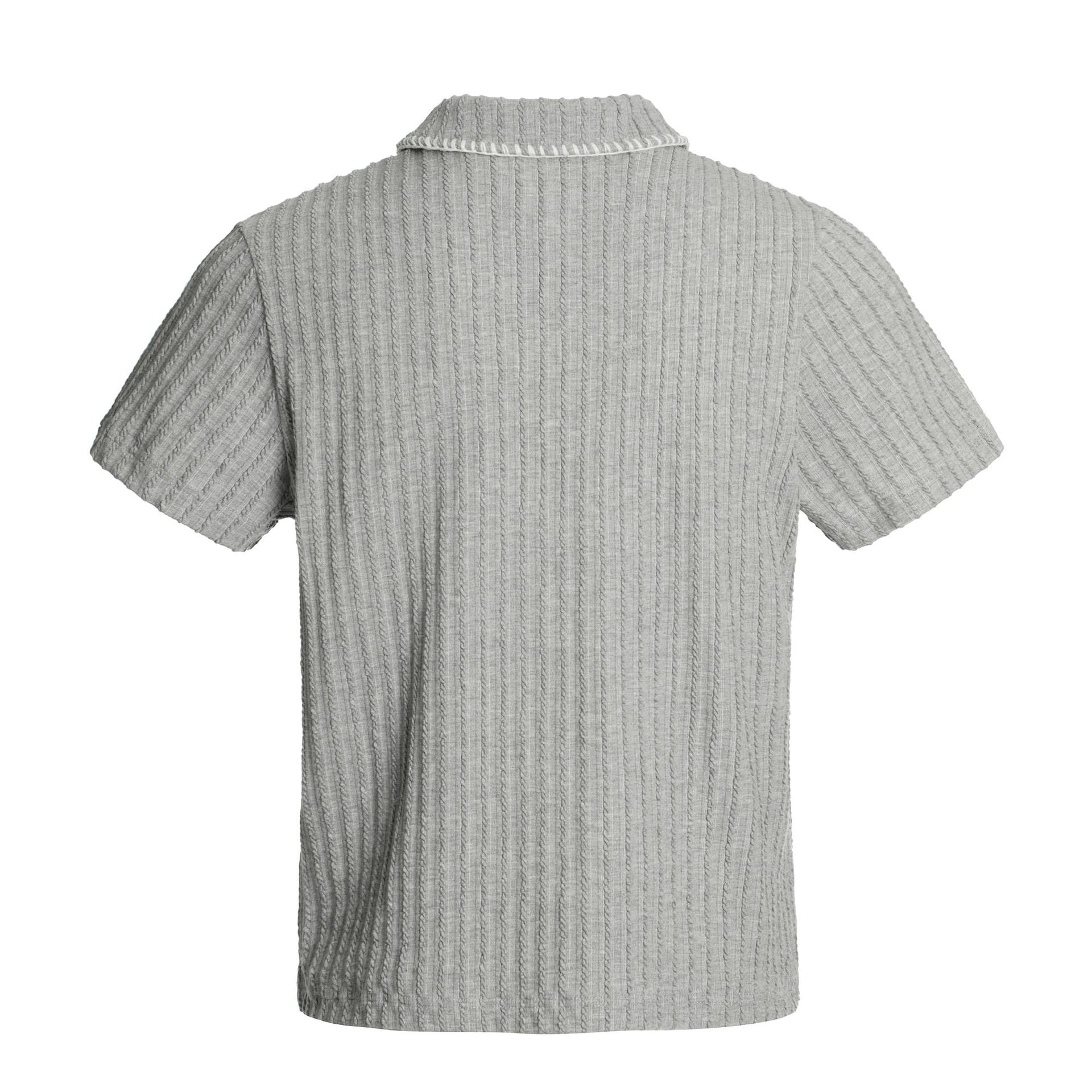 POLO DC+ IN MAGLIA A COSTINE CON COLLO A CONTRASTO