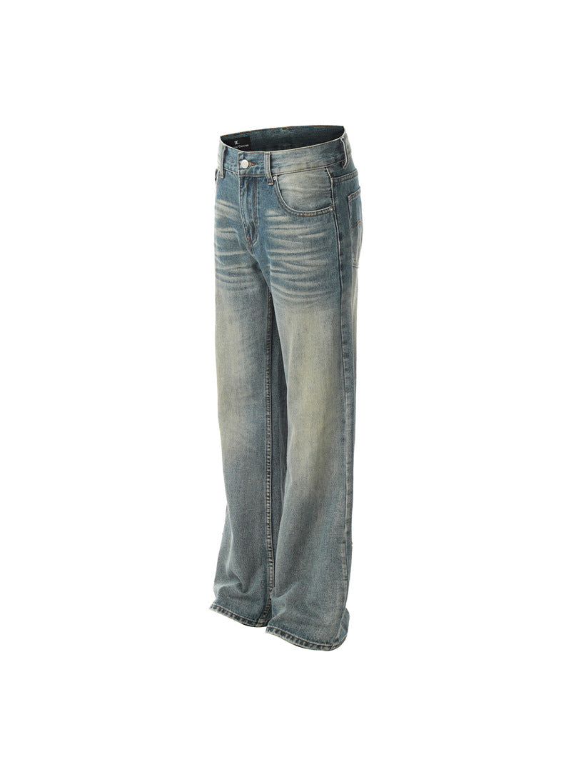 JEANS DC+ EFFETTO VINTAGE GAMBA DRITTA SVASATA