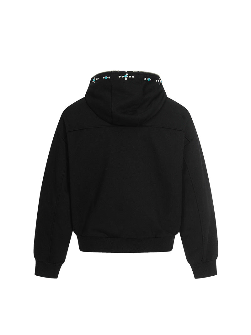 FELPA DC+ CON CAPPUCCIO RETRÒ BOXY