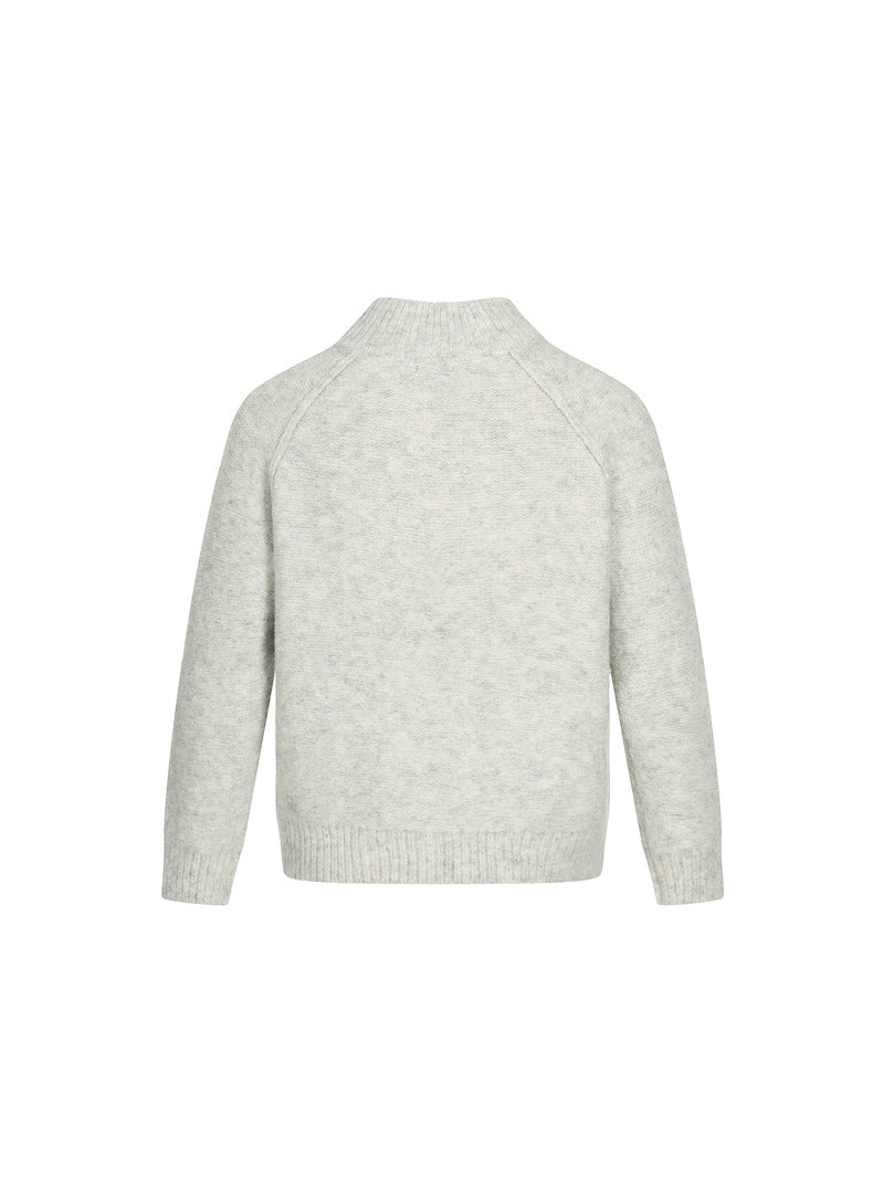 MAGLIONE DC+ IN MAGLIA MEZZA ZIP RETRÒ