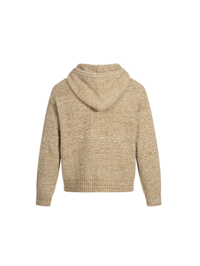 MAGLIONE DC+ CON CAPPUCCIO IN MAGLIA RETRÒ MINIMAL