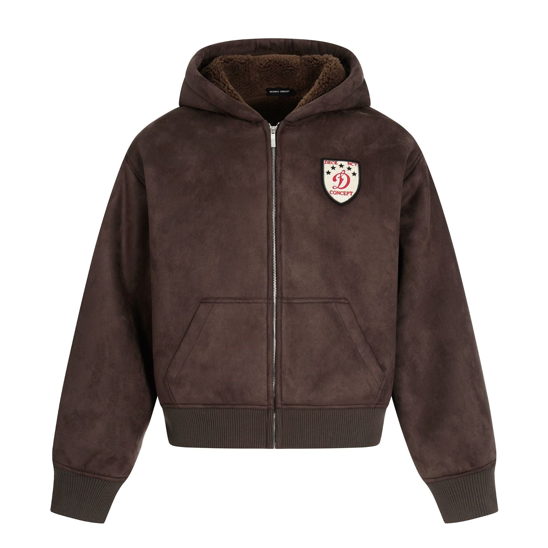 FELPA PESANTE CON CAPPUCCIO SCAMOSCIATA DC+