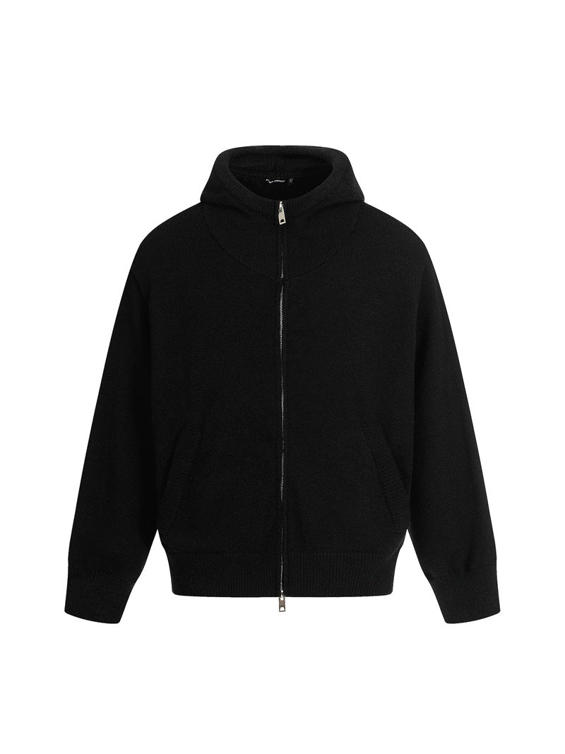 FELPA DC+ CARDIGAN IN MAGLIA CON CAPPUCCIO E ZIP