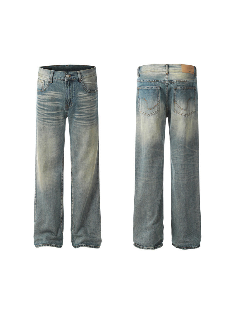 JEANS DC+ EFFETTO VINTAGE GAMBA DRITTA SVASATA