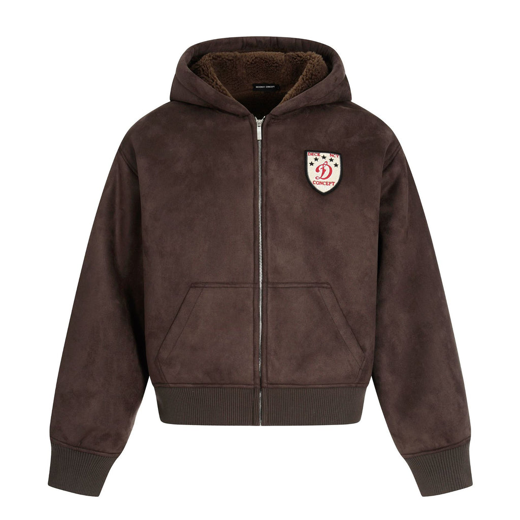 FELPA PESANTE CON CAPPUCCIO SCAMOSCIATA DC+