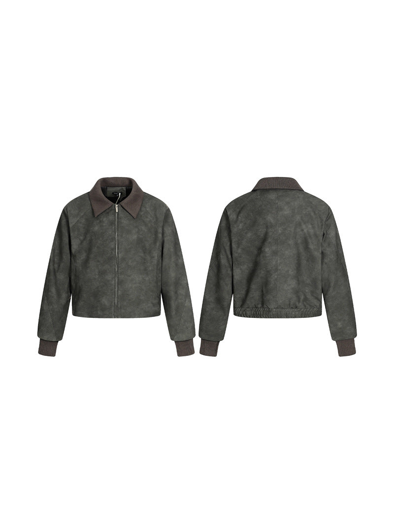 GIACCA DC+ PATCHWORK IN PELLE CON COLLETTO