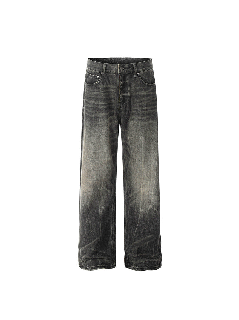 JEANS DC+ GAMBA DRITTA NERO/GRIGIO TEXTURE