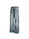 JEANS DC+ GAMBA DRITTA CON CATENA STILE AMERICANO